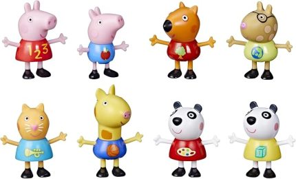 Pig 8 Figürlü Paket, Peppa ve George Pig, Peggi Panda, Mollie Mieze ve Daha Fazlası, 3 Yaş ve Üstü Çocuklar
