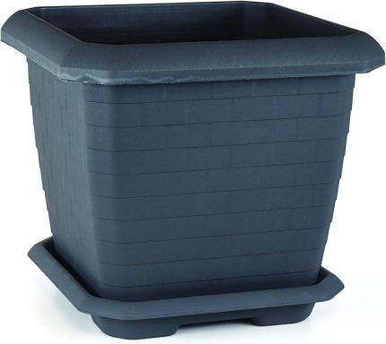 Saksı No:3 Tabaklı 37 cm, 25,5 Litre Antrasit