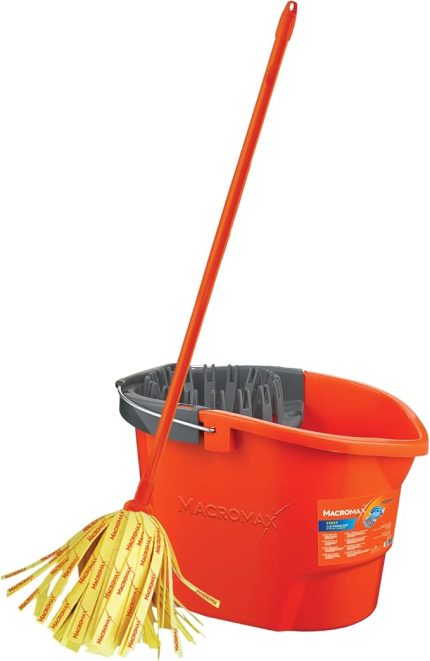Pratik Sıkmalı Paspas Seti Yüksek Emici Şerit Mop ve Kova