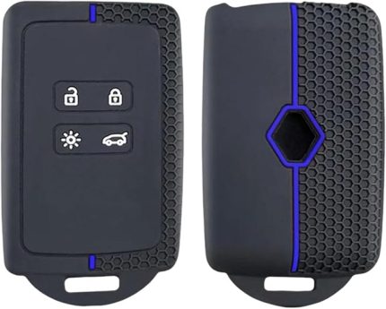 Renault Austral Uzaktan Anahtar Kabuk Aksesuarları için Uygun Silikon Araba Anahtarı Kılıfı (Mavi)