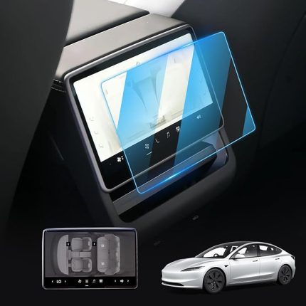 Tesla Model 3 2024 ve Model Y 2025 Juniper Bilgi Eğlence Arka Sıra Arka Sıra Ekran Koruyucu Film Model 3/Model Y 2025 2026 Aksesuarlar Temperli Cam 9H Film