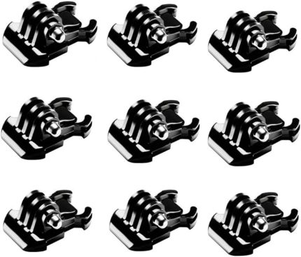 Hero 9/8/7/(2018)/6/5/4 Siyah, Hero 3+, DJI Osmo Action, AKASO/Campark/YI Aksiyon Kamerası ile Uyumlu 9 ADET Toka Klipsi Temel Montaj