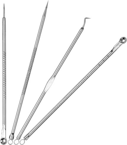 Siyah Nokta Çıkarıcı Aracı Siyah Nokta Remover Sivilce Popper Sivilce Leke için Araç Kiti Komedone Akne Zit Whitehead Yüz Çene Noze Alın Yanak Vücut