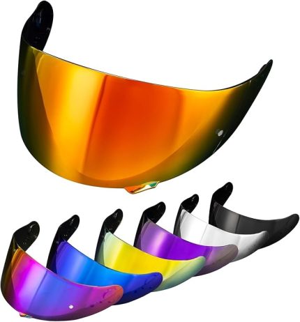 Shoei GT Air GT Air 2 TC-5 TC-9 Neotec CNS-1 için aynalı kask vizörü, kask vizörü, renkli vizör, motosiklet kaskı aksesuarı, yedek (koyu kırmızı)