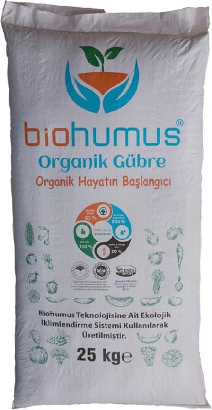 SAKSI Bitkileri ve ÇİÇEK için, Organik gübre, Organik Sertifikalı, Kök geliştirici, toprak düzenleyici, bitki besleyici 25 Kg (1)