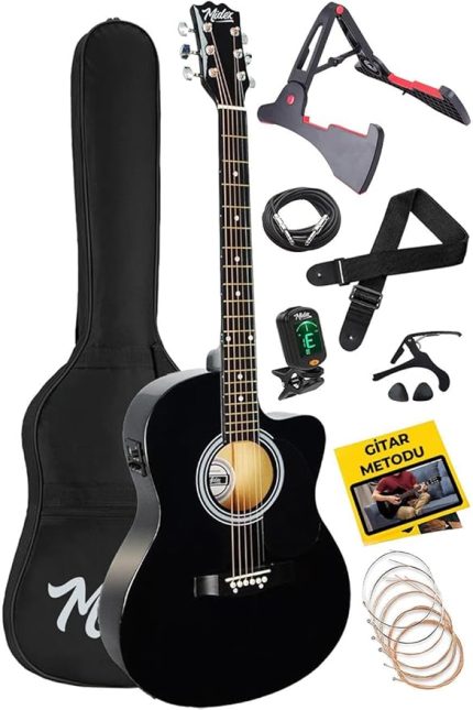 RG-560BK Pack Siyah Elektro Akustik Gitar Full Set Ekolayzerli 40 İnç 4/4 Yetişkin