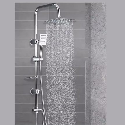 Paslanmaz Çelik Tepe Duş Seti, Yağmurlama Başlıklı, Altın/Siyah/Krom Renk Seçenekli (Krom 304 Titan)