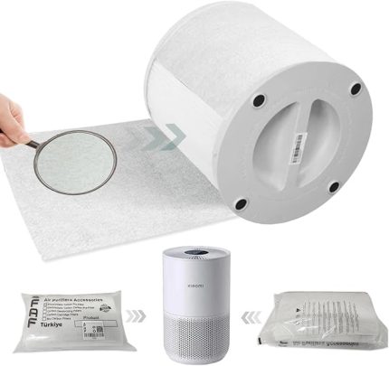 Fresh Air Filter 10 Adet Elektrostatik Pamuk, Xiaomi Purifier Serileri İle Uyumlu Hava Temizleyici Filtre Üstü Elektrostatik Toz Tutucu Koruyucu (4 COMPACT)
