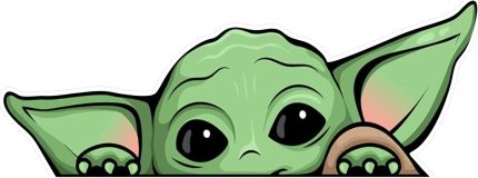 Aksesuar 16 x 6 cm Yoda Sticker Araba Laptop Oto Motor Sticker