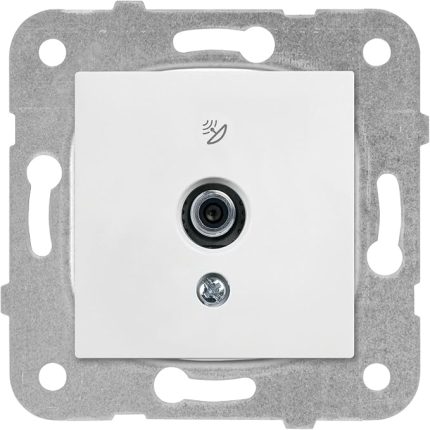 Karre/Mer Beyaz Uydu Prizi F Kon-Sonlu Mekaniz+Düğ