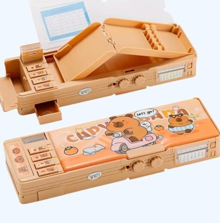 Şifreli Kalem Kutusu Kapibara kalemlik Çok fonksiyonlu sevimli büyük kapasiteli Kawaii Kore tarzı