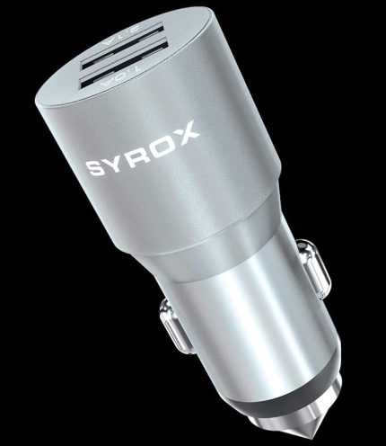 Syrox C32 3,1 MAH S3/S4 ÇİFT GİRİŞ METAL Araç Şarjı, STANDART