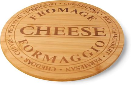 Bambu Peynir ve Kesim Sunum Tahtası Yuvarlak 27,5cm*27,5cm*1,5cm - Ahşap Peynir, Kesme Tahtası ve Sunum Tepsisi
