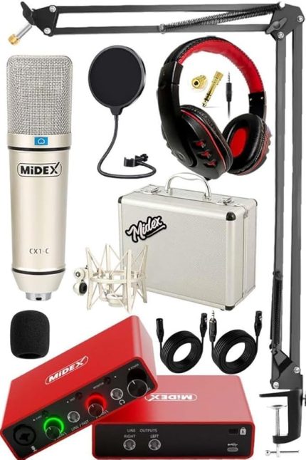 Central-RD Pack-3 Stüdyo Kayıt Ekipmanları GLX-700RD Ses Kartı CX1 Stüdyo Mikrofon