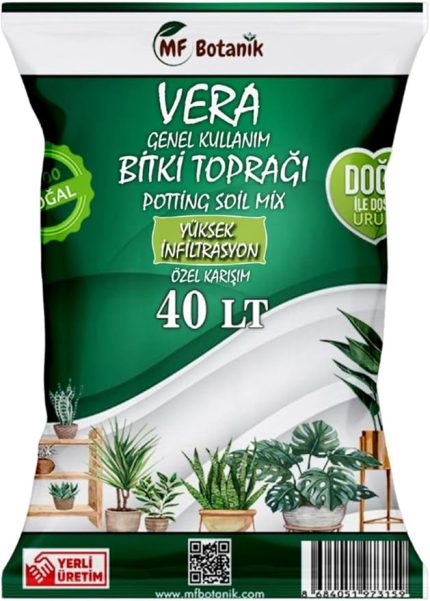 Botanik Vera Ithal Torf Cocopeat Özel Karışım Saksı Harcı Bitki Toprağı 40 Litre