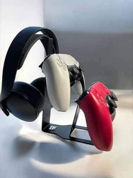 Monte Edilebilen Masaüstü Metal Siyah Gaming Ps4 Ps5 Xbox Joystick Controller Tutucu Ve Kulaklık Stand