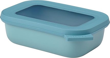 - Multi Bowl Cirqula Rectangular - Kapaklı Saklama Kabı - Buzdolabı için hava geçirmez saklama kutusu ve mikrodalga fırın kabı olarak uygundur - 500 ml - Nordic Green