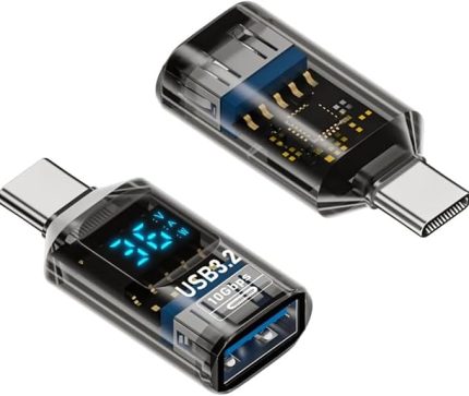 Revolution Type C to USB 3.2 Dönüştürücü 36W Hızlı Şarj 10Gbps Veri Transferi Dijital Ekran OTGGM