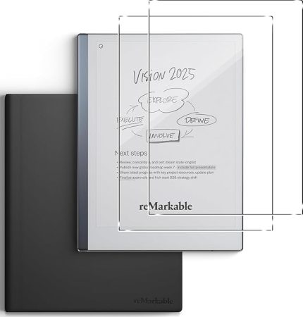 [2 Paket Ekran Koruyucu, reMarkable Paper Pro 11.8", 9H Sertlik [HD Netlik] Çizilmez Temperli Cam Ekran Filmi, Kolay Kurulum, Kabarcıksız