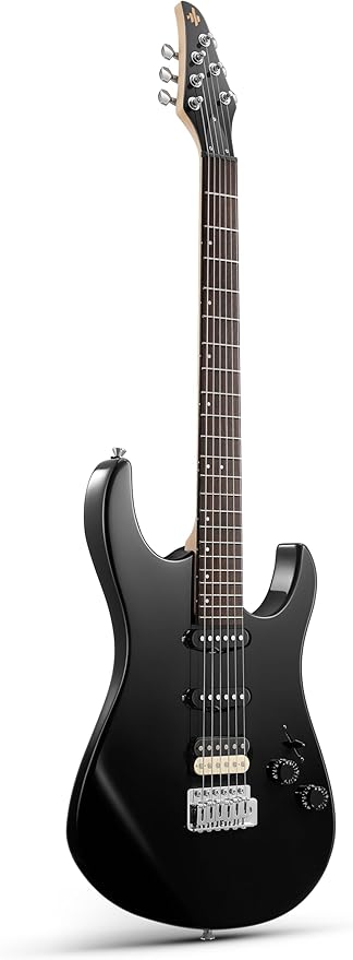 DMT-66 39 inç tam boy elektro gitar, yeni başlayanlar için, başlangıç elektro gitar seti, çantalı, siyah