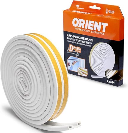 Kapı Pencere Fitili Soğuk İzolasyon Bandı Beyaz 2x3=6 Mt