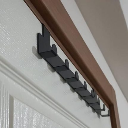 Metal Mat Siyah Amerikan Kapı Arkası Askılık Organizer Askılık ve Banyo Kapı Arkası Askılık