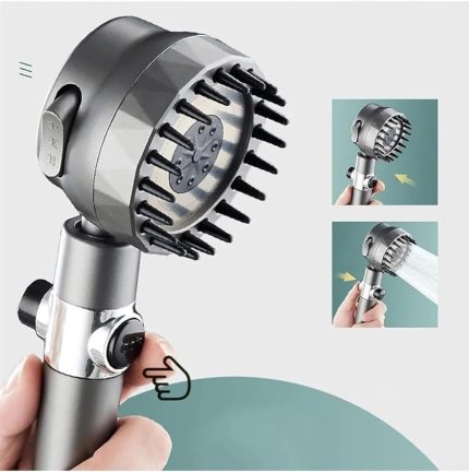 Masajlı Çok Fonksiyonlu Ayarlanabilir Filtreli Arıtmalı Krom Duş Başlığı El Duşu 3 Modlu Ayarlanabilir Duş Başlığı