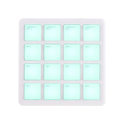 MIDI Kontrolör 16 Velocity Hassas RGB Arka Işık Pedleri Beat Machine BT Bağlantısı DJ'ler Için Taşınabilir PedM-VAVE MIDI Kontrol Cihazı 16 Hız Duyarlı RGB Arka