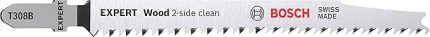 Professional 3x EXPERT ‘Wood 2-side clean’ T 308 B Dekupaj Testere Bıçakları (Sert ahşap mobilya levhası, Kontrplak, Uzunluk 117 mm, Aksesuar Dekupaj Testeresi)