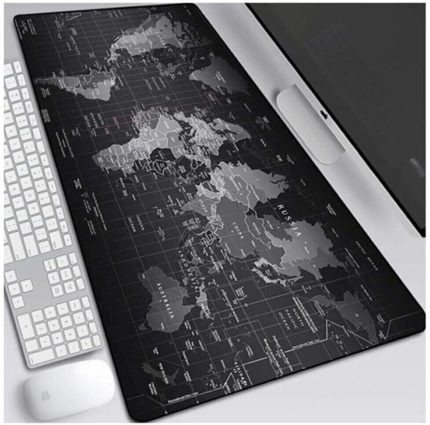 Haritalı 90x40 Cm Mouse Pad, Dünya Desenli Mouse Pad