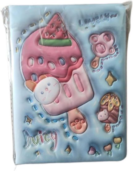 Kız Erkek Çocuk Defter Dondurma Temalı Icecream Kabartmalı Pofuduk Günlük Anı Defter 3D Çocuk Defteri Hediyelik