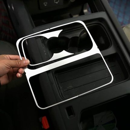 Alüminyum alaşım araba merkezi bardak tutucu Mat koruyucu kapak çerçeve LR Rover Defender 90 110 2020 2021 iç pervazlar (bardak tutucu çerçeve)