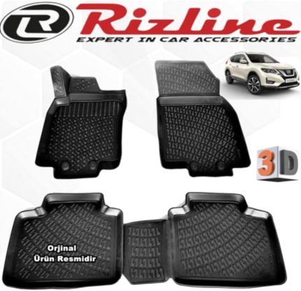 X-trail 3d Paspas Havuzlu 2013-2020 Arası Siyah 4 Parça Set onmr326 ile uyumlu