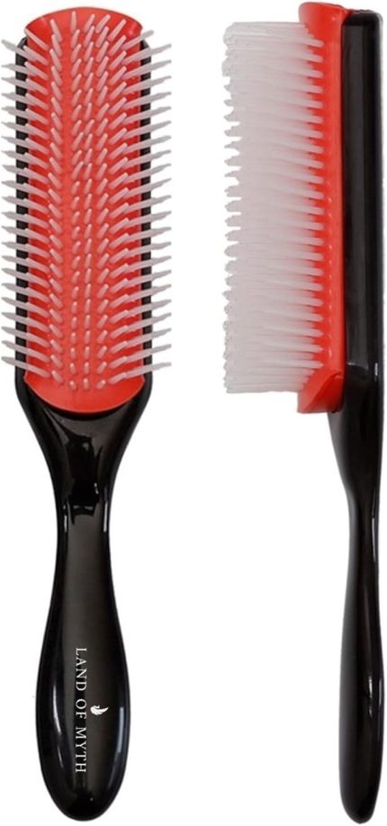 OF MYTH - LOM1211 Styling Brush 9 Sıra Şekillendirme Fırçası Curly Girl Kıvırcık Kız Metodu Fırçası (Siyah)