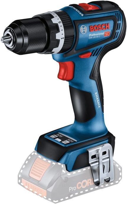 Professional GSB 18V-90 C Akülü Darbeli Delme Vidalama Makinesi (18 Volt, SOLO, Yumuşak/Sert Tork: 36/64 Nm; Karton Kutuda, Akü ve şarj Cihazı Dahil Değildir)