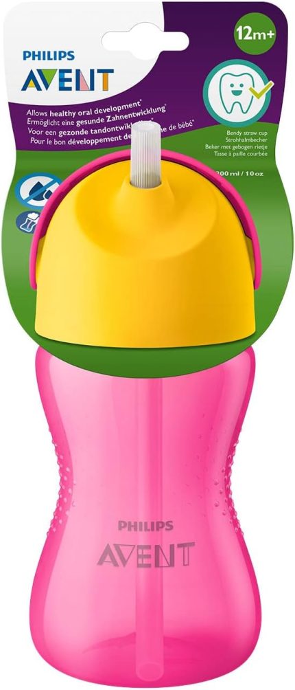 Avent SCF798/02 Desenli Pipetli Bardak (300 ml, Pembe)