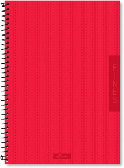 Color 2014154/2 Fines Sert Kapak Spiralli Kırmızı