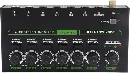 6. Ila 6 Kontrolör Için Çalışma Mikseri DJ Mikser RGB Evde Stüdyo Için Düşük gürültü (AB Tak 100-240V)
