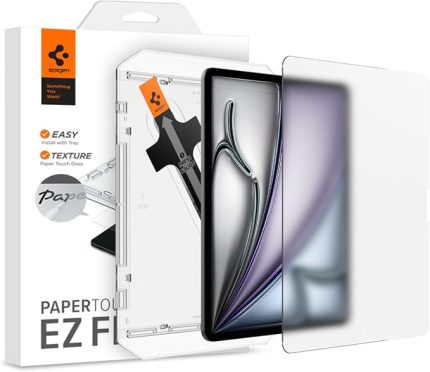 iPad Air 13" M4 (2026) / M3 (2025) / M2 (2024) ile Uyumlu Defter Kağıt Hissiyatlı Ekran Koruyucu Kolay Kurulum Paper Touch EZ Fit - AGL07804