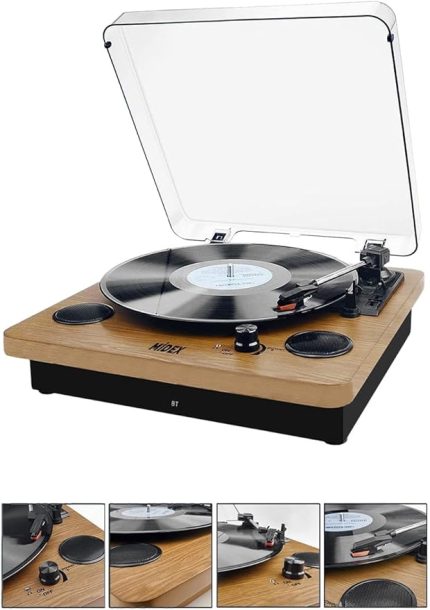 Mtx-256 Nostaljik Pikap Plak Çalar (Şarjlı Bluetooth Aux Hoparlörlü 3 Devir) İğne Dahil