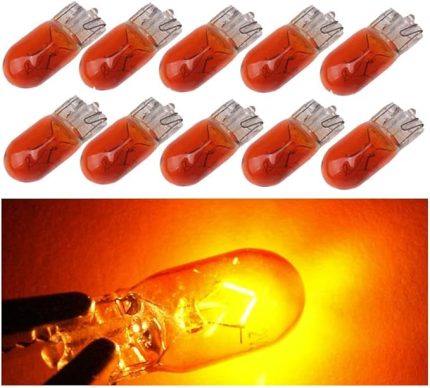 Adet 12V T10 W5W Dipsiz Turuncu Renk Ön Park Plaka Tavan İç Aydınlatma Ampul