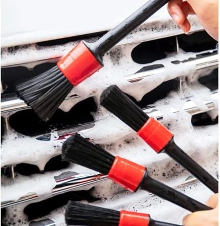 Araç temizleme fırçası, otomobil temizleme fırçası seti, araba detay fırçası (5'li paket), tekerleklerin, motorların, iç mekanların, amblemlerin, iç ve dış mekanların fırçası.