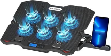 Sx-35 Snower 6 Fanlı 9-15,6 inç Notebook Soğutucu Stand Telefon Standlı Siyah