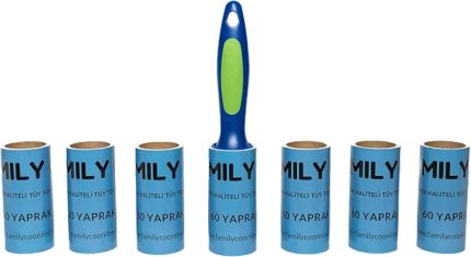 Co. Kedi Köpek Saç Kıl Tüy Toplayıcı Rulo 1 Rulo 6 Yedek Her Biri 60 Yaprak