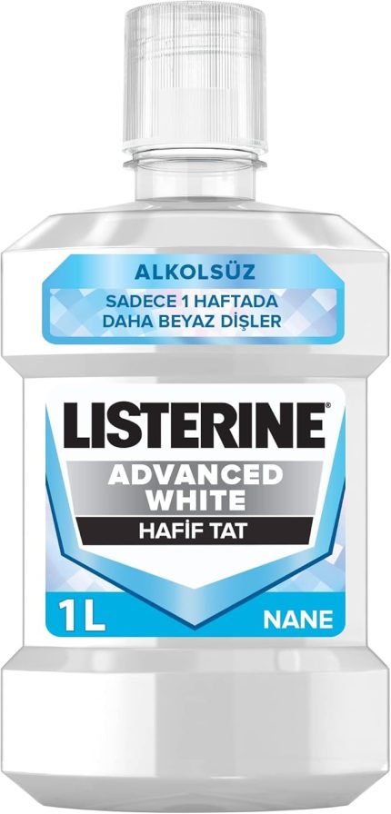 Advanced White Ağız Bakım Ürünü, Zorlu Lekeleri Giderir, Hafif Tat, Sıfır Alkol, Name Aromalı, 1000ml