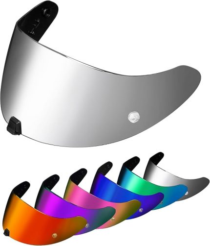 EXO 520 1400 R1 için Kask Vizörü Scorpion EXO 391 520 1400 R1 Motosiklet UV Koruması Yüz Kalkanı Yedek Aksesuarlar (Gümüş-Ayna)