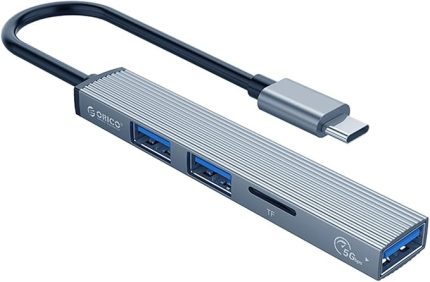 Type-C to 3 Portlu USB 3.0 Çoklayıcı TF Micro SD Kart Okuyucu Hub