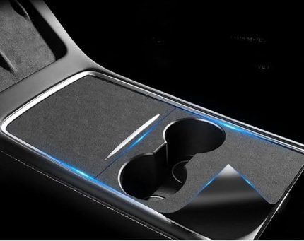 Tesla Model Y için Orta Konsol Koruyucu Film Dekorasyon Sarma Kiti, Süet Araba Orta Konsol Kolçak Sarma Orta Konsol Filmi Kapak Kiti İç Dekorasyon Sarma Paneli Koruyucu Film