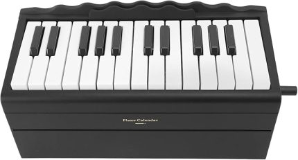 Piyano Takvimi, Şarj Edilebilir El -27 Doğum Günü Kartları Ile Tip C 1000mAh 25 Keys 2025 Piyano Masa Takvimi (BLACK)