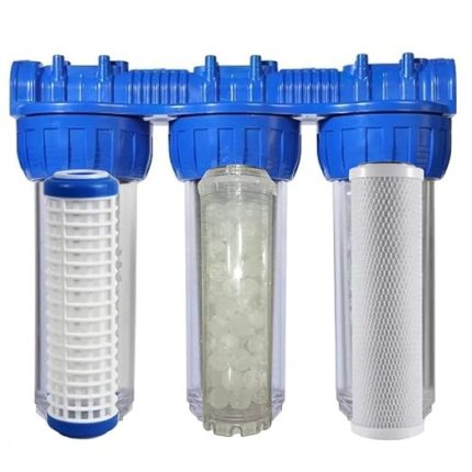 Bina Girişi Su Arıtma 3 Lü Filtre Seti - Daire Girişi Su Filtresi